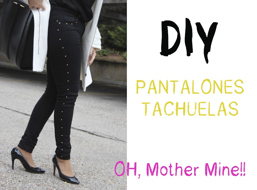 DIY pantalones con tachuelas. Blog de moda, costura y DIY.