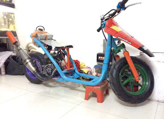 Gambar Modifikasi Motor Drag Keren Karya Anak Bangsa
