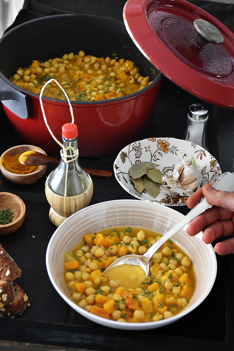 Guiso de calabaza con garbanzos — Chez Silvia