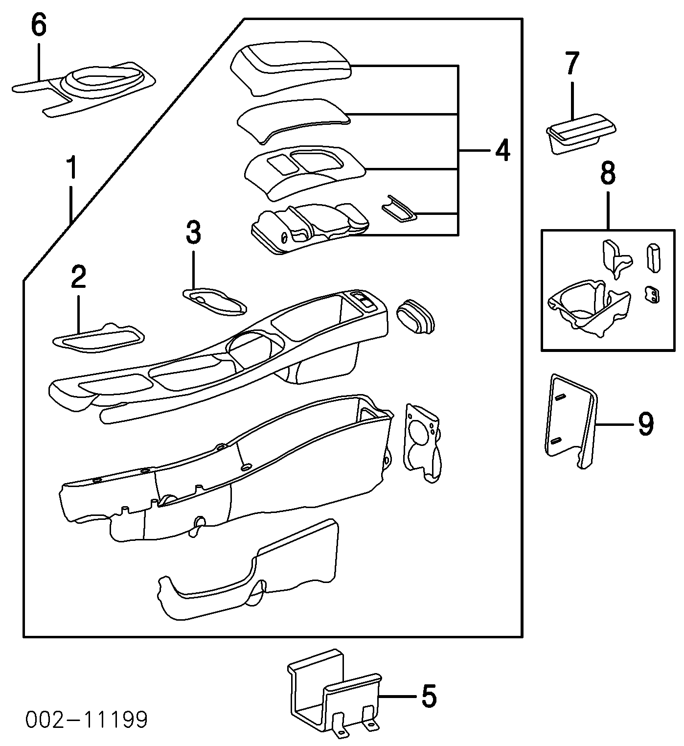 Ford Taurus CENTER CONSOLE