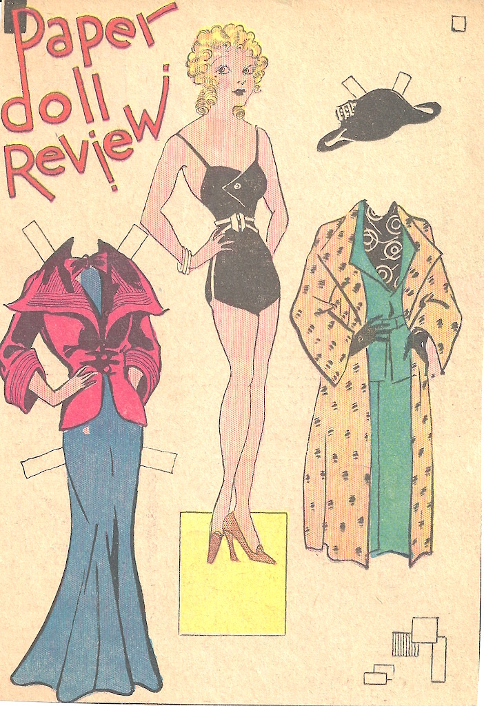 The Paper Collector Paper doll Review ca. 1930s by Chic Young