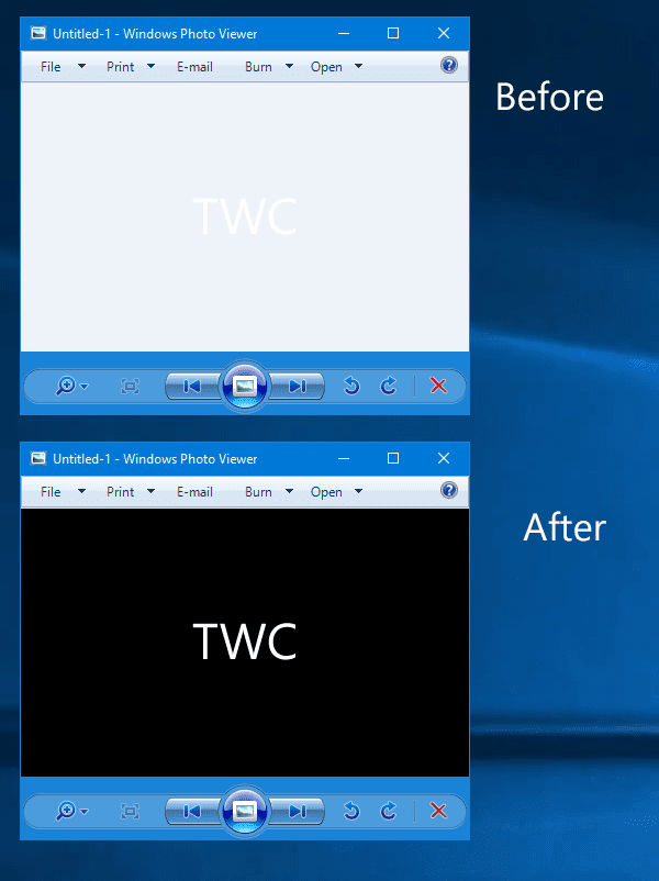 วิธีเปลี่ยนสีพื้นหลังของ Windows Photo Viewer