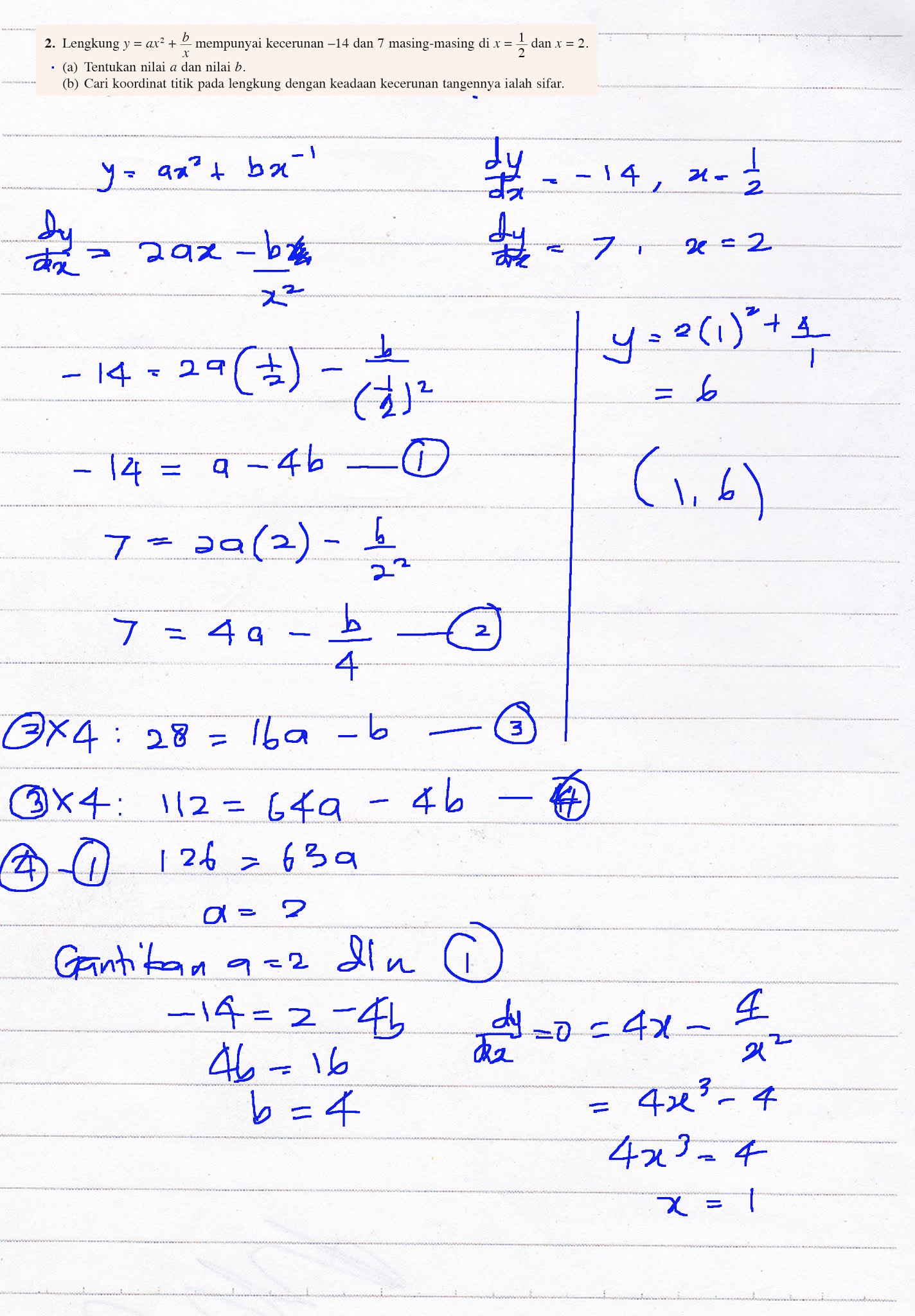 F5 Addmath Latihan Kendiri 2.7 Q2 Bab 2 Pembezaan