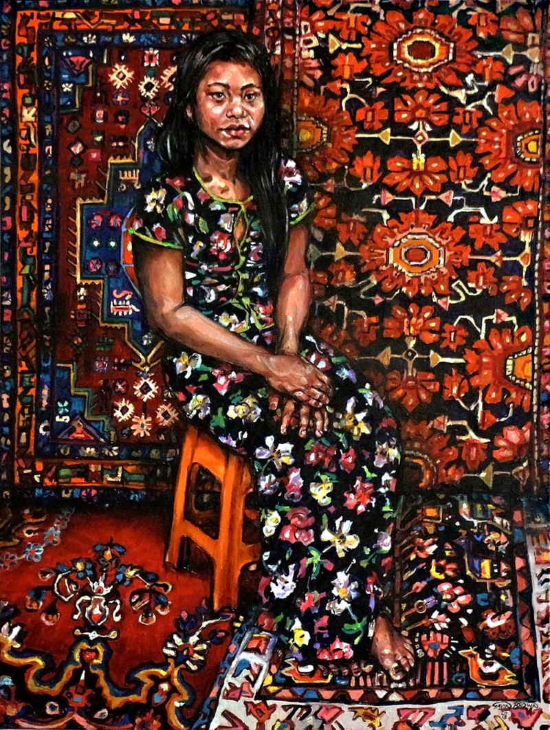 Market Girl 4. oil on canvas