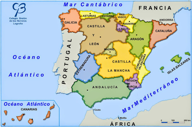 Resultado de imagen de mapa politico españa