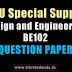 Question Paper for Design and Engineering BE102 Special Supplementary Exam Aug/Spt 2016