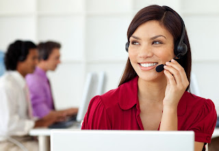 Women with headset