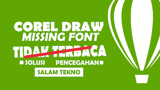 font tidak terbaca di corel draw