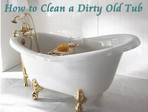 How to clean an old tub