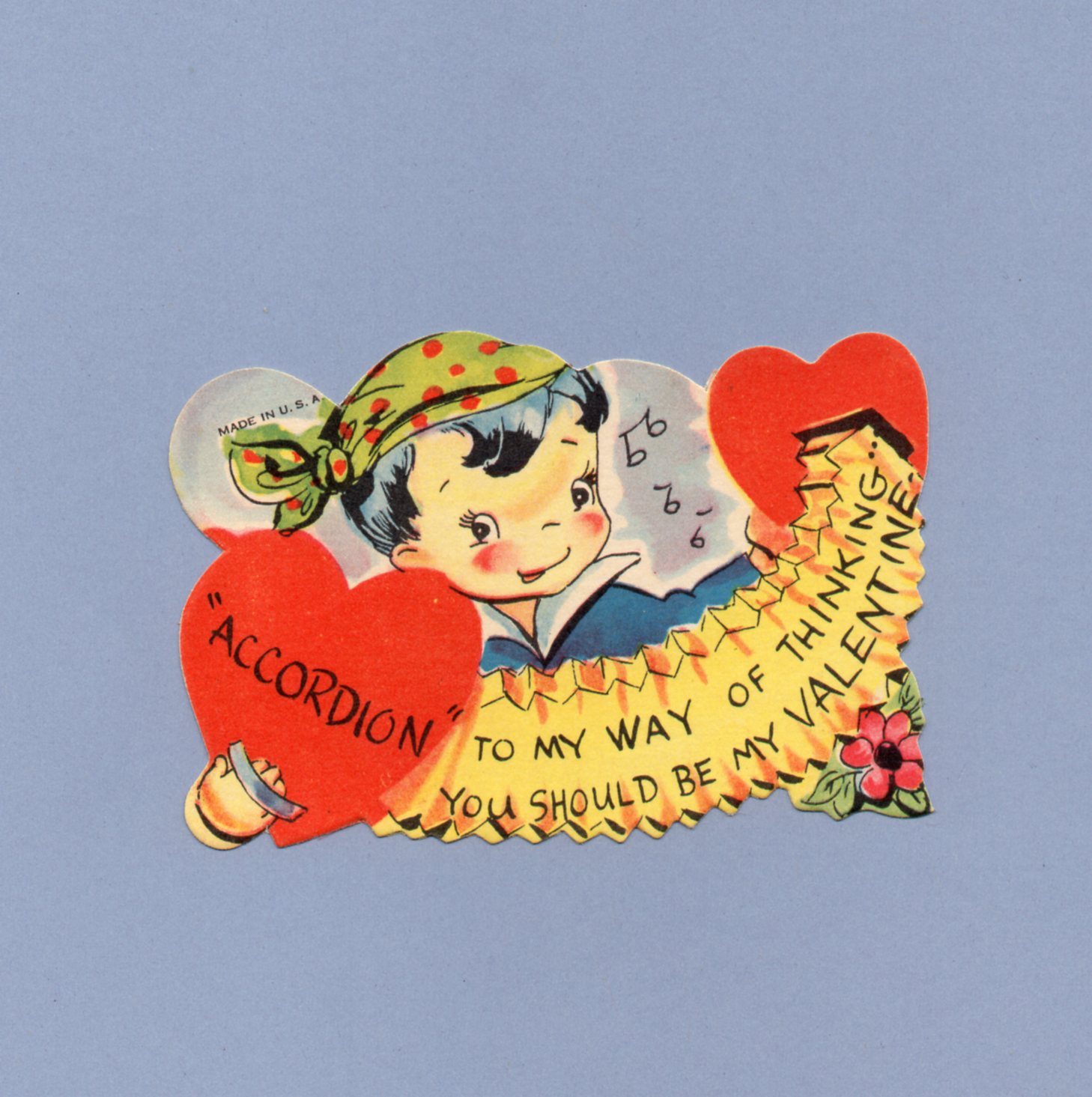 Vintage Valentine Museum Accordion to me You are my Love!