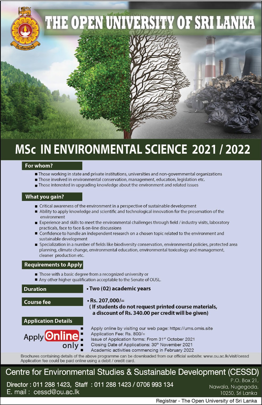 msc environmental science thesis topics