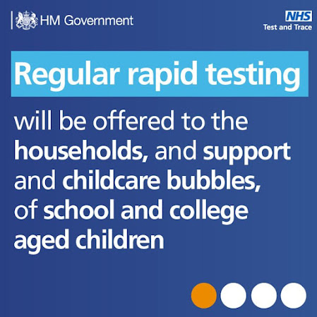 Regular rapid testing for households and bubbles of schoolchildren text box