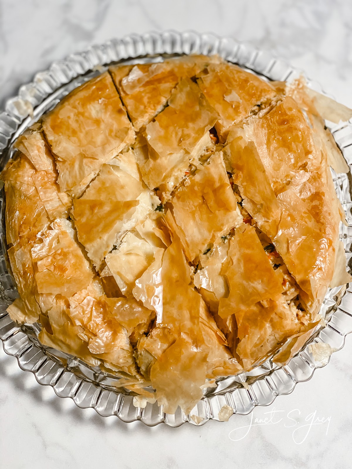 Tinks Kitchen Phyllo Chicken and Spinach Pie