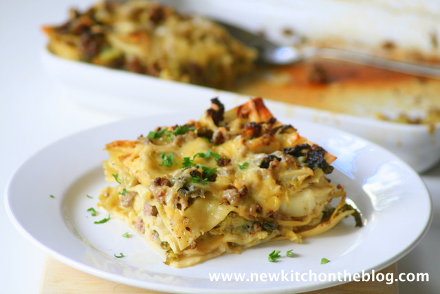 New Kitch On The Blog: Back home: Lasagne mit Wirsing und Hackfleisch