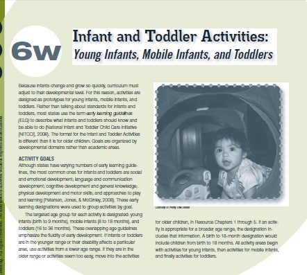   Infant and Toddler Activities