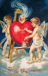 1909 Yılından Bir Sevgililer Günü kartı