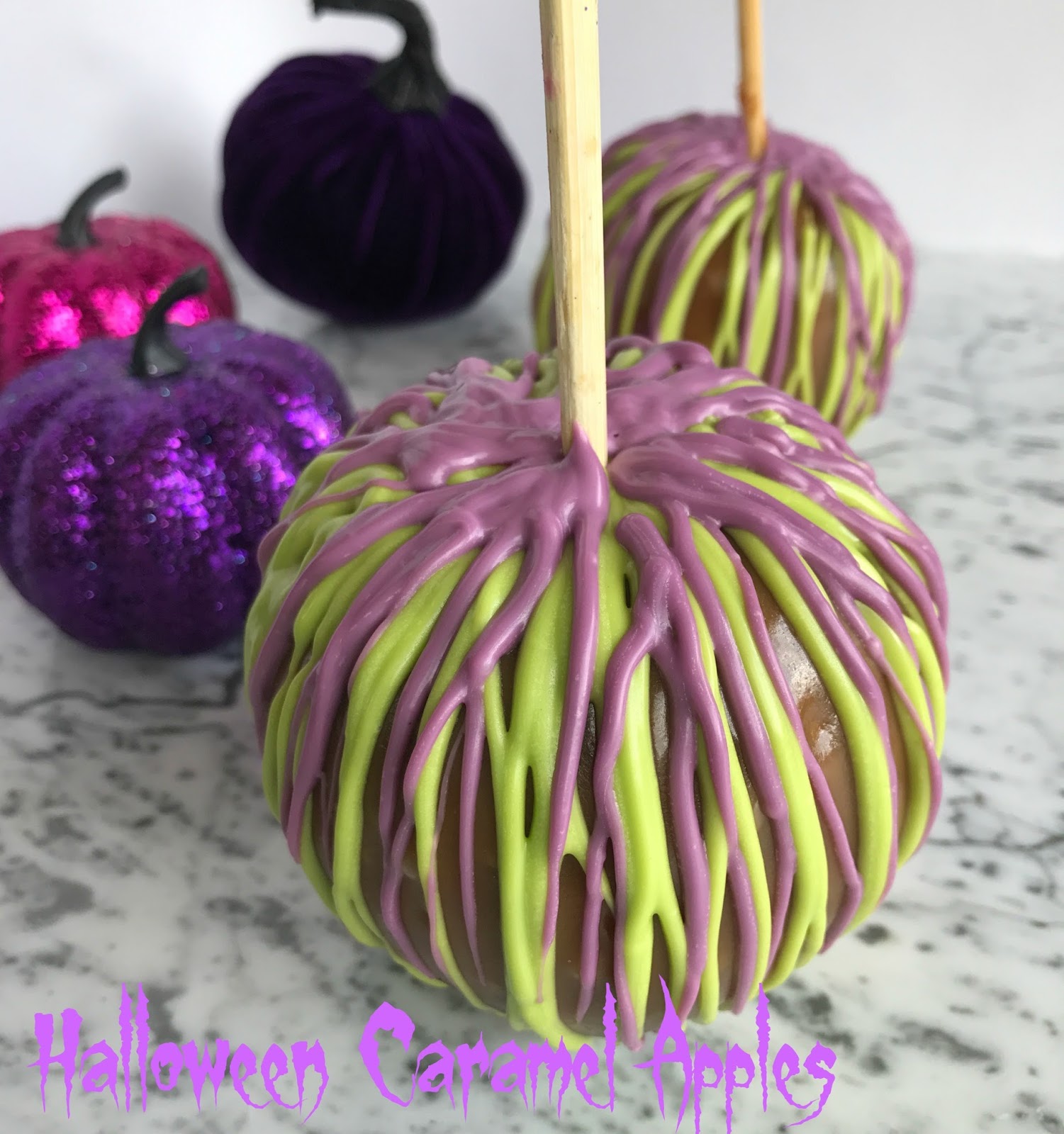 Halloween Caramel Apples Purple Chocolat Home