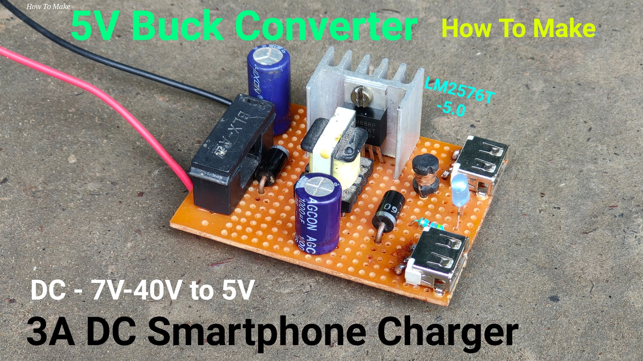 DC To DC 5V 3A Buck Converter Circuit Diagram, or 3A DC Smartphone