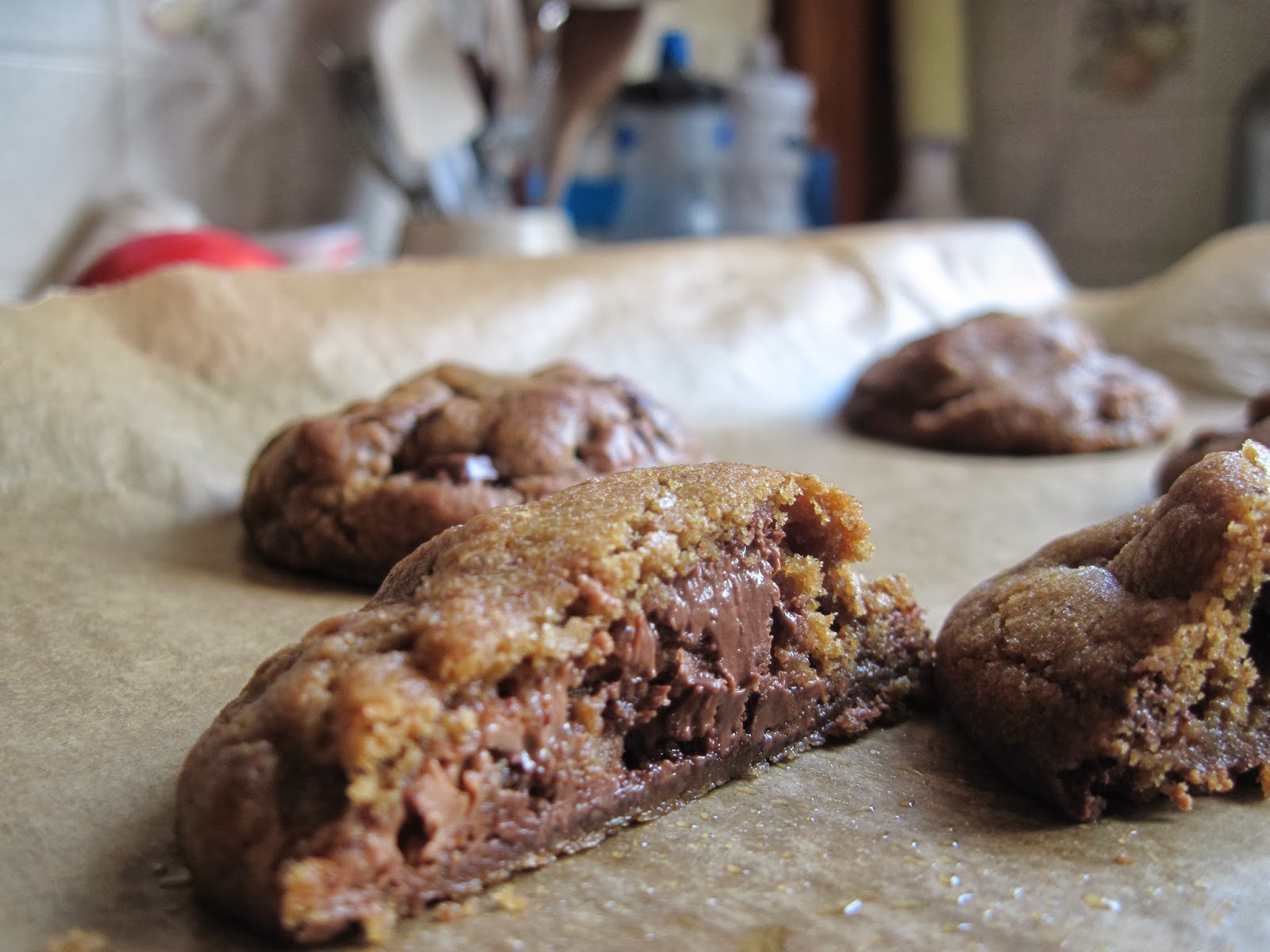 The Sugar Lump Nutellastuffed Brown Butter Chocolate Chip Cookies