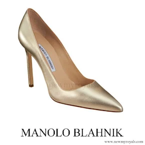 Crown Princess Mary wore MANOLO BLAHNIK Metallic BB Pump