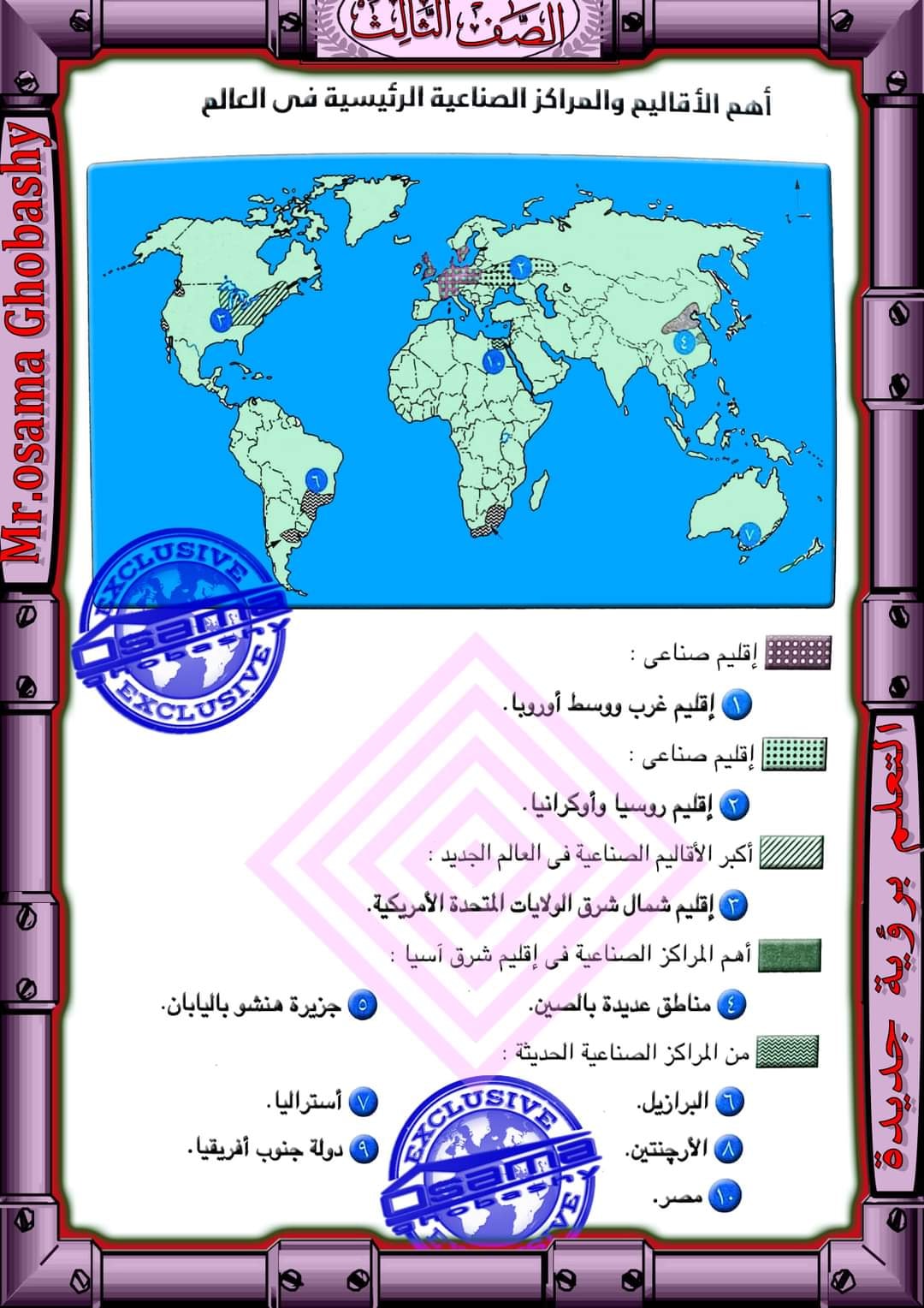 مراجعة خرائط الصف الثالث الاعدادى ترم ثانى أ/ اسامه غباشي 3