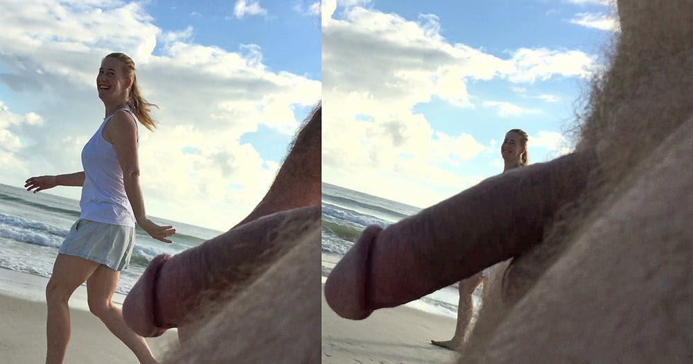 CFNM Dick Flash on the Beach.