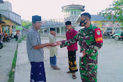 Sholat Idul Fitri 1442, TNI-POLRI Bersinergi Himbau Protkes Dan Bagikan Masker
