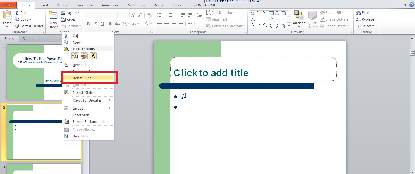 Menghapus Slide Pada Powerpoint Teknologi Informasi