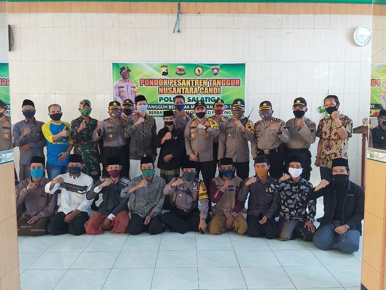 Pencanangan Pondok Pesantren Tangguh Nusantara Candi Polres Salatiga Tangguh Bersama Lawan Covid 19 Berbasis Problem Oriented Policing