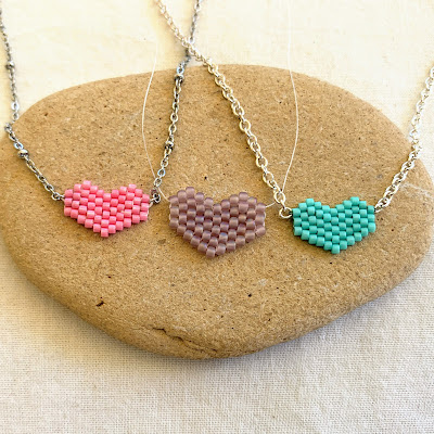 Lisa Yang Jewelry 的砖缝心形串珠首饰教程