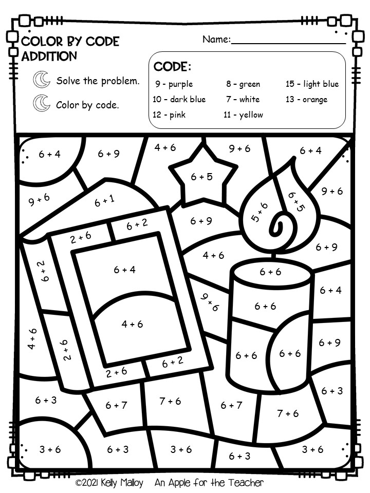 An Apple For The Teacher: Ramadan Color By Number Math Facts Practice ...