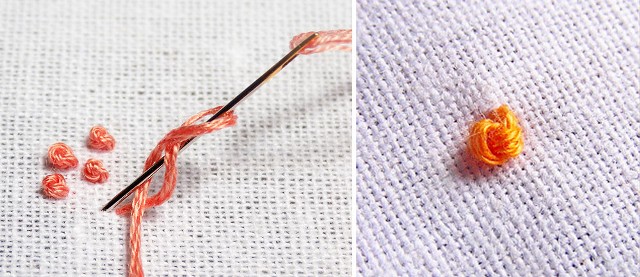 Cách thêu mũi sa hạt - Hình 1