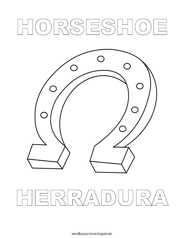 Dibujos Inglés - Español con H: Herradura - Horseshoe