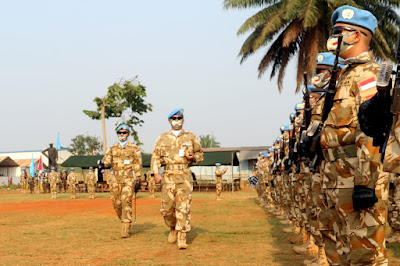 Satgas Kompi Zeni Konga XX-Q/MONUSCO Terima Penghargaan PBB