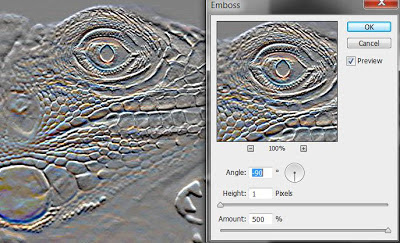 photoshop cs6 : emboss filter tool