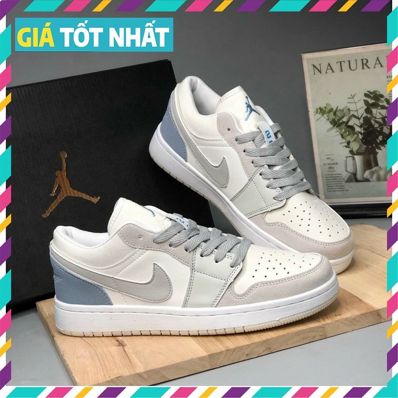 GIẦY THỂ THAO JORDAN 1 low xám – Jd 1 cổ thấp – giầy nam nữ, My Pham Nganh Toc