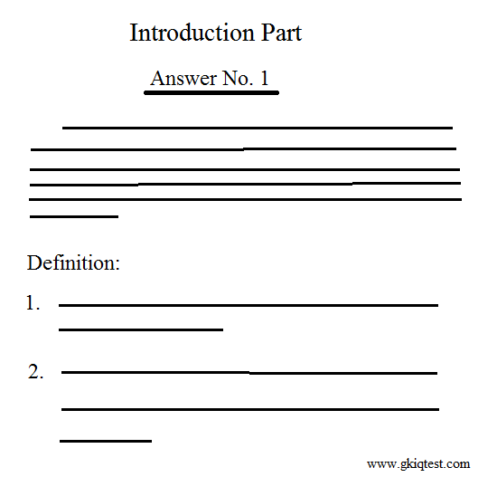 How to write an answer in the exam for theory subject? Long Question
