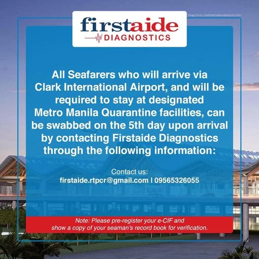 Firstaide Diagnostics Swabbing at CLARK Airport