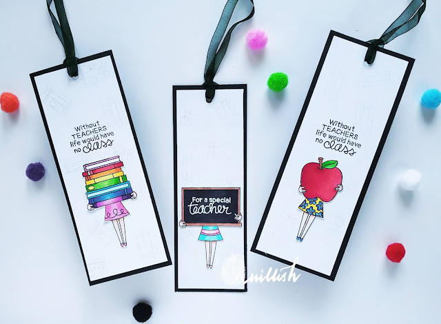 Newton's Nook designs, Sassy teachers, Gift for teachers, DIY gifts, teachersday gifts, easy teachers gifts, Card for teacher, Bookmarks, Copic markers, Quillish, Bookmarks for teachers