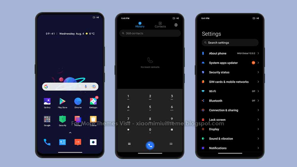 DARK Metal MIUI Theme with Premium Minimal Design Dark Theme for MIUI