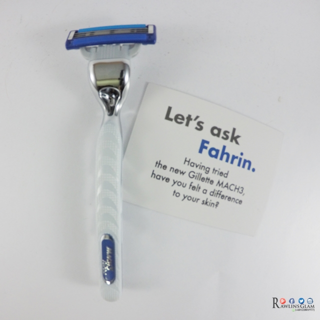 Gillette, men's razors. 3 bladed razors, closer shave, razor cuts, Fahrin Ahmad, Nadia Heng, facial hair, how to shave clean, Mach3®, Gillette Mach3®, 