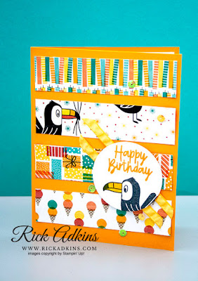 Bonanza Buddies Stamp Set, Birthday Bonanza Designer Series Paper, Daffodil Delight Ruched Ribbon, Birthday Card, Mystery Stamping, Rick Adkins, Stampin' Up!
