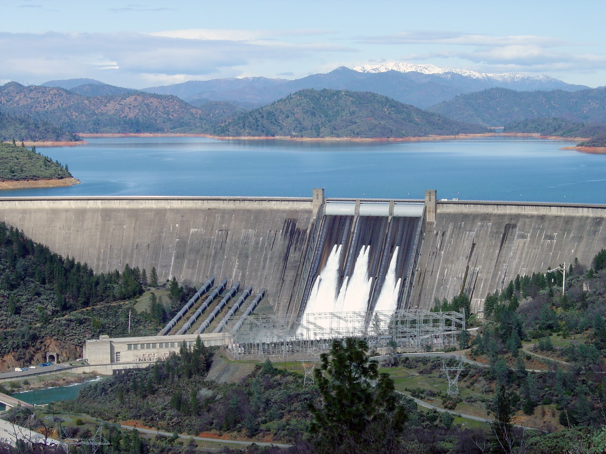 Industrial History 1945 Shasta Dam on Sacramento and Pit Rivers near