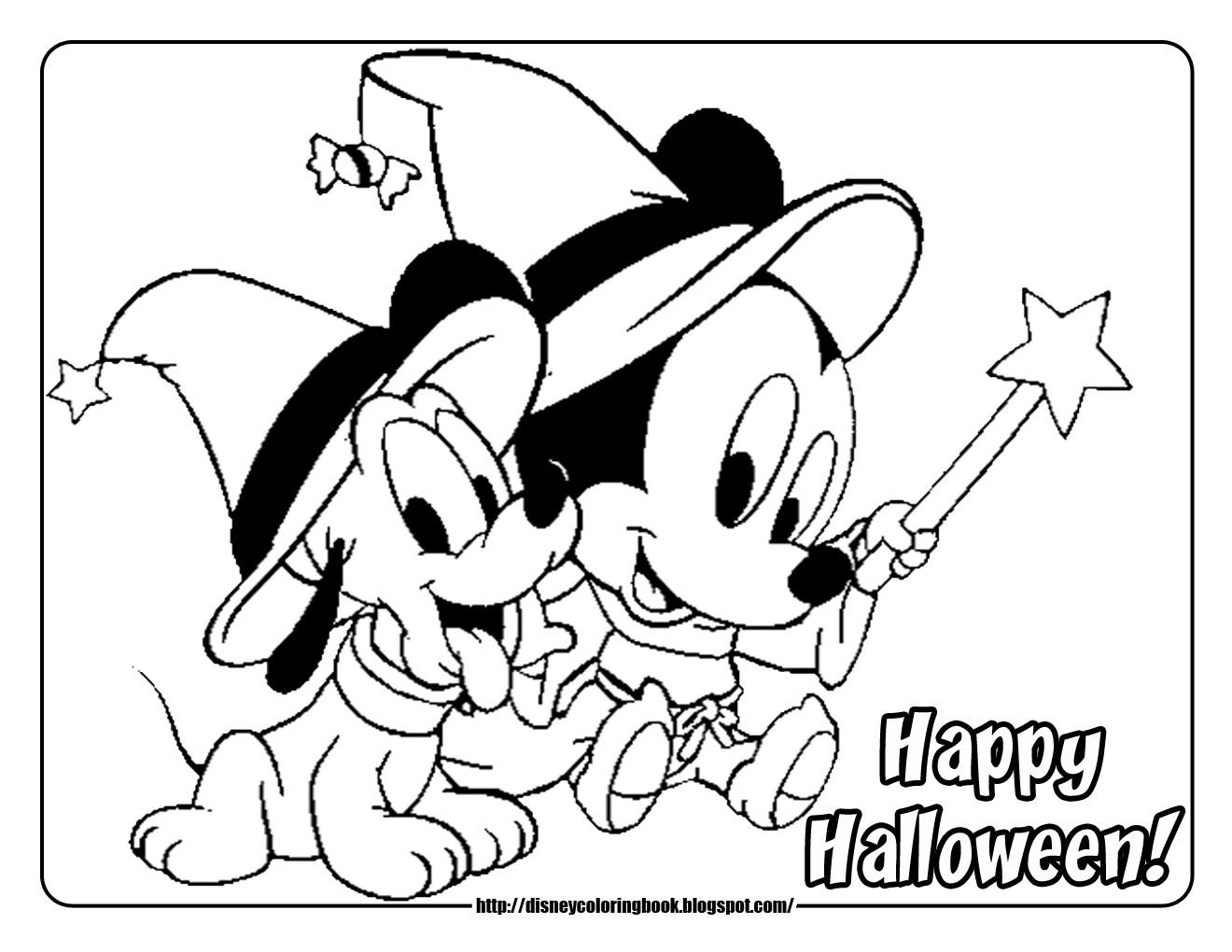 Mickey And Friends Halloween 2 Free Disney Halloween Coloring Pages 