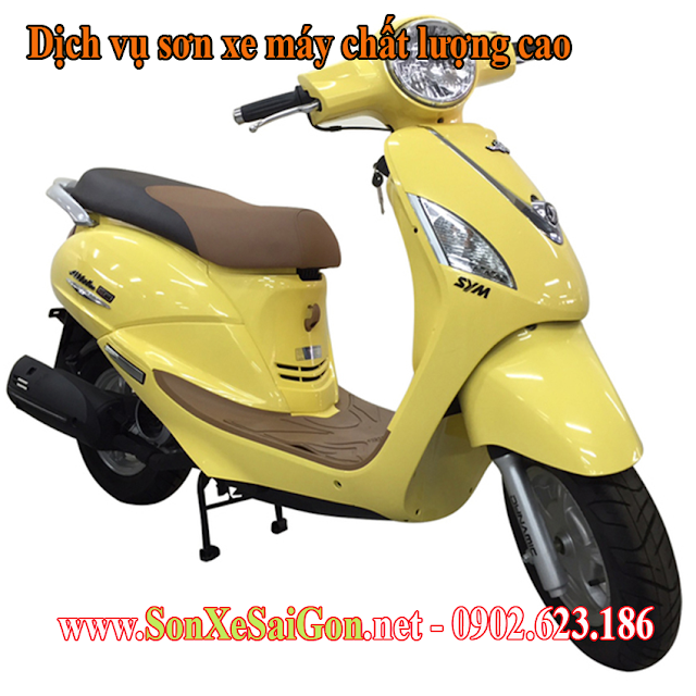 DỌN MỚI ATTILA PHONG CÁCH VESPA SPRINT  SƠN ATTILA VÀNG CHANH TPHCM