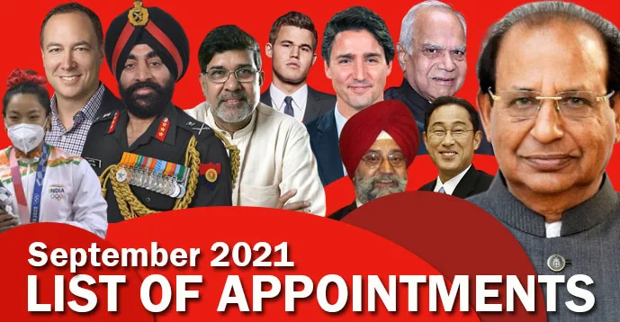 Kerala PSC | List of Appointments | September 2021