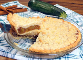 lifting first slice out of sweet zucchini pie
