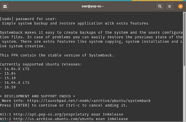 LPIC-System Administrator - Hướng dẫn cài đặt nhanh Systemback và tạo file linux iso trên Pop!_OS 19.10