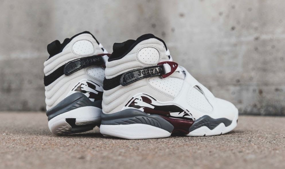 THE SNEAKER ADDICT: Air Jordan Retro 8 âBurgundyâ WMNS Exclusive Sneaker (Detailed Look + Where 
