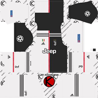 Juventus 2019/2020 Champions League Kit - Dream League Soccer Kits